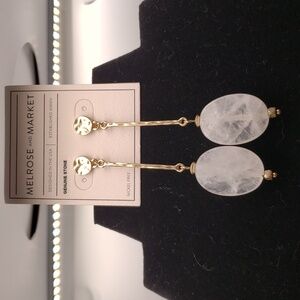 Melrose and Market genuine stone dangle earrings